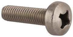 Value Collection - M8x1.25 Metric Coarse, 30mm Length Under Head Phillips Drive Machine Screw - Pan Head, Grade 18-8 & A2 Stainless Steel, Uncoated, Without Washer - Benchmark Tooling