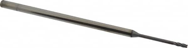 Niagara Cutter - 1/16", 4 Flute, Single End, Solid Carbide, 0.01" Corner Radius End Mill - 3" OAL, 30° Helix, Right Hand Flute, 3/16" LOC, Right Hand Cut, 3/4" Extended Reach - Benchmark Tooling