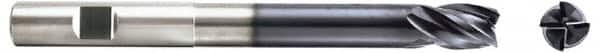 Niagara Cutter - 1/2", 4 Flute, Single End, Solid Carbide, 0.03" Corner Radius End Mill - 4" OAL, Right Hand Flute, 5/8" LOC, Right Hand Cut, 2-1/8" Extended Reach - Benchmark Tooling