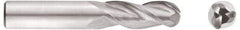Niagara Cutter - 7/16" Diam, 1" LOC, 3 Flute Solid Carbide Ball End Mill - TiAlN Finish, Single End, 2-3/4" OAL, 7/16" Shank Diam, Spiral Flute - Benchmark Tooling