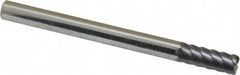 Niagara Cutter - 1/4", 6 Flute, Solid Carbide, 0.02" Corner Radius End Mill - 3" OAL, 45° Helix, 5/8" LOC - Benchmark Tooling