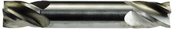 Niagara Cutter - 11/32", 9/16" LOC, 3/8" Shank Diam, 2-1/2" OAL, 4 Flute, Solid Carbide Square End Mill - Double End, Uncoated, Spiral Flute, 30° Helix, Centercutting, Right Hand Cut, Right Hand Flute, Series CSD430 - Benchmark Tooling