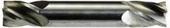 Niagara Cutter - 11/32", 9/16" LOC, 3/8" Shank Diam, 2-1/2" OAL, 4 Flute, Solid Carbide Square End Mill - Double End, Uncoated, Spiral Flute, 30° Helix, Centercutting, Right Hand Cut, Right Hand Flute, Series CSD430 - Benchmark Tooling