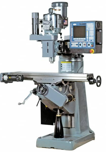 Bridgeport - 48" Long x 9" Wide, 3 Phase Fagor 8055-i CNC Milling Machine - Variable Speed Pulley Control, R8 Taper, 3 hp - Benchmark Tooling