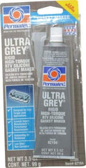 Permatex - 3-1/2 oz Gasket Maker - -65 to 650°F, Gray, Comes in Tube - Benchmark Tooling