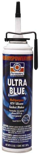 Permatex - 9-1/2 oz Gasket Maker - -65 to 500°F, Blue, Comes in PowerBead Pressurized Can - Benchmark Tooling