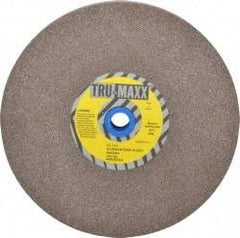 Tru-Maxx - 60 Grit Aluminum Oxide Bench & Pedestal Grinding Wheel - 8" Diam x 1" Hole x 1" Thick, 3600 Max RPM, O Hardness, Medium Grade , Vitrified Bond - Benchmark Tooling