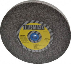 Tru-Maxx - 36 Grit Aluminum Oxide Bench & Pedestal Grinding Wheel - 10" Diam x 1-1/4" Hole x 1" Thick, 3250 Max RPM, P Hardness, Very Coarse Grade , Vitrified Bond - Benchmark Tooling