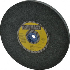 Tru-Maxx - 60 Grit Silicon Carbide Bench & Pedestal Grinding Wheel - 7" Diam x 1" Hole x 1/2" Thick, 3600 Max RPM, K Hardness, Medium Grade , Vitrified Bond - Benchmark Tooling