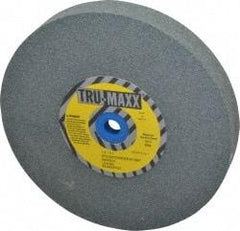 Tru-Maxx - 80 Grit Silicon Carbide Bench & Pedestal Grinding Wheel - 7" Diam x 1" Hole x 1" Thick, 3600 Max RPM, K Hardness, Medium Grade , Vitrified Bond - Benchmark Tooling