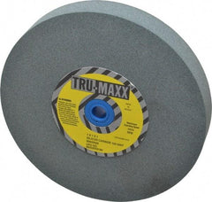 Tru-Maxx - 120 Grit Silicon Carbide Bench & Pedestal Grinding Wheel - 7" Diam x 1" Hole x 1" Thick, 3600 Max RPM, K Hardness, Fine Grade , Vitrified Bond - Benchmark Tooling