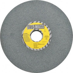 Tru-Maxx - 60 Grit Silicon Carbide Bench & Pedestal Grinding Wheel - 8" Diam x 1-1/4" Hole x 3/4" Thick, 3600 Max RPM, K Hardness, Medium Grade , Vitrified Bond - Benchmark Tooling