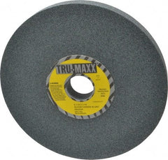 Tru-Maxx - 80 Grit Silicon Carbide Bench & Pedestal Grinding Wheel - 8" Diam x 1-1/4" Hole x 3/4" Thick, 3600 Max RPM, K Hardness, Medium Grade , Vitrified Bond - Benchmark Tooling