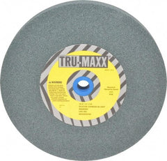 Tru-Maxx - 80 Grit Silicon Carbide Bench & Pedestal Grinding Wheel - 10" Diam x 1-1/4" Hole x 1" Thick, 3250 Max RPM, K Hardness, Medium Grade , Vitrified Bond - Benchmark Tooling