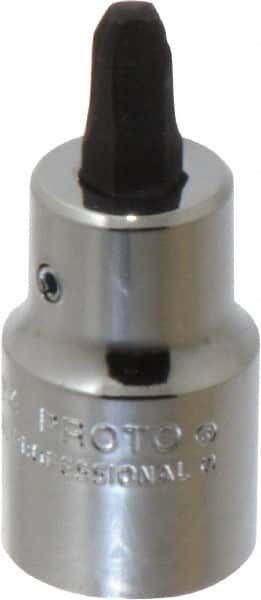 Proto - 1/2" Drive Phillips Screwdriver Socket - 2-5/32" OAL, #4 Point - Benchmark Tooling