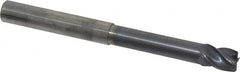 Accupro - 3/8", 4 Flute, Single End, Solid Carbide, Corner Chamfer End Mill - 4" OAL, Right Hand Flute, 1/2" LOC, Right Hand Cut, 2-1/8" Extended Reach - Benchmark Tooling