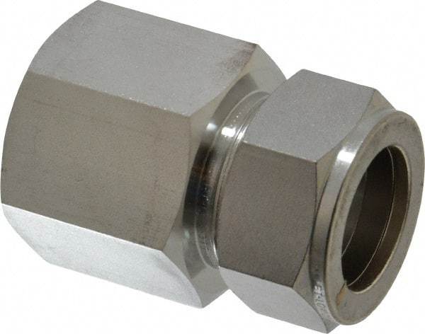 Ham-Let - 1" OD, Grade 316Stainless Steel Female Connector - Comp x FNPT Ends - Benchmark Tooling
