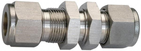 Ham-Let - 1/2" OD, Grade 316Stainless Steel Bulkhead Union - Comp x Comp Ends - Benchmark Tooling