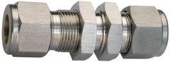 Ham-Let - 1/2" OD, Grade 316Stainless Steel Bulkhead Union - Comp x Comp Ends - Benchmark Tooling