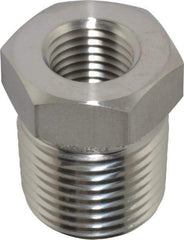 Ham-Let - 1/2 x 1/4" Grade 316 Stainless Steel Pipe Hex Bushing - MNPT x FNPT End Connections, 6,200 psi - Benchmark Tooling