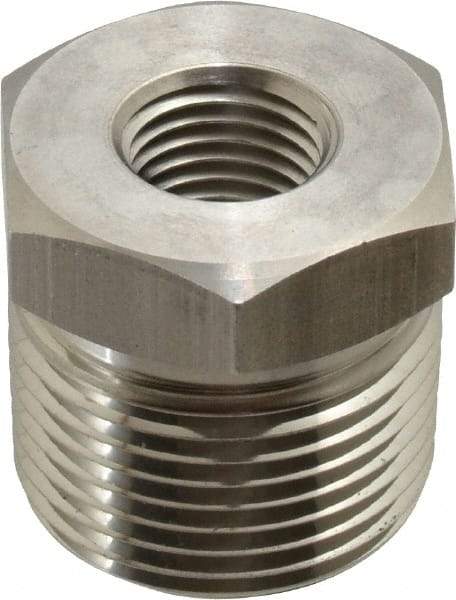 Ham-Let - 3/4 x 1/4" Grade 316 Stainless Steel Pipe Hex Bushing - MNPT x FNPT End Connections, 6,200 psi - Benchmark Tooling