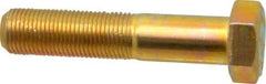Made in USA - 5/8-18 UNF, 3" Length Under Head Hex Head Cap Screw - Partially Threaded, Grade 8 Alloy Steel, Zinc Yellow Dichromate Finish, 15/16" Hex - Benchmark Tooling