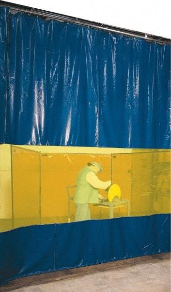 Steiner - 6 Ft. Wide x 9 Ft. High, Vinyl Welding Welding Curtain Kit - Yellow with Universal Mounting Hardware - Benchmark Tooling