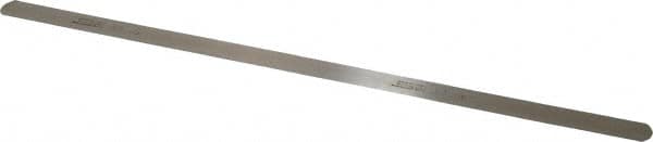 SPI - 0.25mm Thick x 1/2 Inch Wide x 12 Inch Leaf Length, Parallel Feeler Gage - High Carbon Steel - Benchmark Tooling