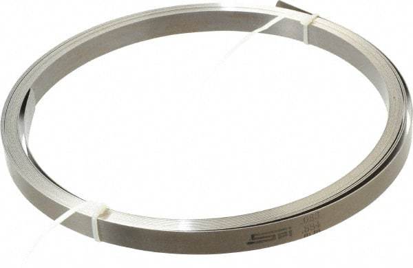 SPI - 0.023 Inch Thick x 25 Ft. Long x 1/2 Inch Wide, Feeler Stock Roll - High Carbon Steel - Benchmark Tooling