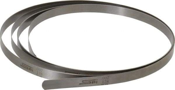 SPI - 0.007 Inch Thick x 25 Ft. Long x 1/2 Inch Wide, Feeler Stock Roll - High Carbon Steel - Benchmark Tooling