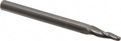 Onsrud - 1/8" Cutting Diam x 3/4" Length of Cut, 2 Flute, Upcut Spiral Router Bit - Uncoated, Right Hand Cut, Solid Carbide, 3" OAL x 1/4" Shank Diam, Ball End Taper - Benchmark Tooling