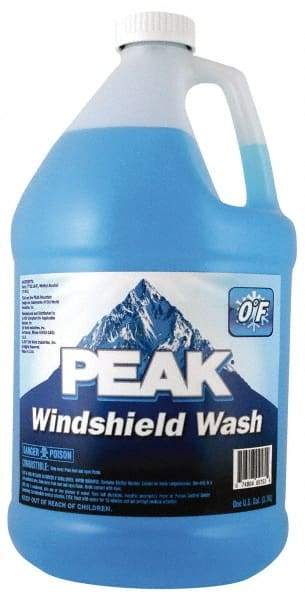 Peak - Water-Based Solution Windshield Washer Fluid - 1 Gal Bottle, 0°  Freezing Point - Benchmark Tooling