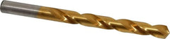 Hertel - 29/64" 118° High Speed Steel Jobber Drill - TiN Finish, Right Hand Cut, Spiral Flute, Straight Shank, 5-5/8" OAL, Standard Point - Benchmark Tooling