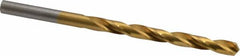 Hertel - #3 118° High Speed Steel Jobber Drill - TiN Finish, Right Hand Cut, Spiral Flute, Straight Shank, 3-3/4" OAL, Standard Point - Benchmark Tooling