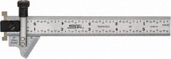 SPI - 6 Inch Long x 3/4 Wide Blade, 118° Bevel Angle, Steel Ruler Drill Point Gage - 1/8 Inch Ruler Graduation, Removable Ruler Hook - Benchmark Tooling