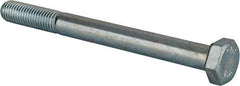 Value Collection - M12x1.75mm Metric Coarse, 130mm Length Under Head Hex Head Cap Screw - Partially Threaded, Grade 8.8 Steel, Zinc-Plated Finish, 19mm Hex - Benchmark Tooling