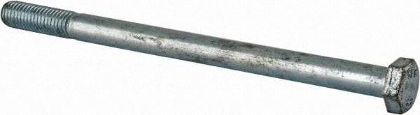 Value Collection - M12x1.75mm Metric Coarse, 180mm Length Under Head Hex Head Cap Screw - Partially Threaded, Grade 8.8 Steel, Zinc-Plated Finish, 19mm Hex - Benchmark Tooling