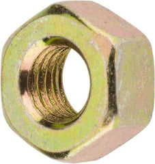 Value Collection - 1/4-28 UNF Steel Right Hand Hex Nut - 7/16" Across Flats, 7/32" High, Zinc Yellow Dichromate Finish - Benchmark Tooling