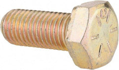 Made in USA - 5/16-24 UNF, 3/4" Length Under Head Hex Head Cap Screw - Fully Threaded, Grade 8 Alloy Steel, Zinc Yellow Dichromate Finish, 1/2" Hex - Benchmark Tooling