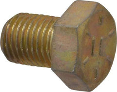 Value Collection - 3/8-24 UNF, 1/2" Length Under Head Hex Head Cap Screw - Fully Threaded, Grade 8 Alloy Steel, Zinc Yellow Dichromate Finish, 9/16" Hex - Benchmark Tooling