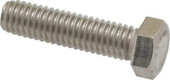 Value Collection - 3/8-16 UNC, 1-1/2" Length Under Head Hex Head Cap Screw - Fully Threaded, Grade 316 Stainless Steel, Uncoated, 9/16" Hex - Benchmark Tooling