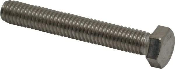 Value Collection - 3/8-16 UNC, 2-1/2" Length Under Head Hex Head Cap Screw - Fully Threaded, Grade 316 Stainless Steel, Uncoated, 9/16" Hex - Benchmark Tooling