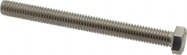 Value Collection - 3/8-16 UNC, 4" Length Under Head Hex Head Cap Screw - Fully Threaded, Grade 316 Stainless Steel, Uncoated, 9/16" Hex - Benchmark Tooling