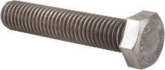 Value Collection - 1/2-13 UNC, 2-1/2" Length Under Head Hex Head Cap Screw - Fully Threaded, Grade 316 Stainless Steel, Uncoated, 3/4" Hex - Benchmark Tooling