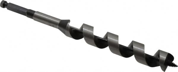 Mag-Bit - 3/4", 3/8" Diam Straight Shank, 7-7/8" Overall Length with 5" Twist, Dual Auger Bit - Benchmark Tooling