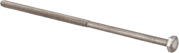 Value Collection - 1/4-20 UNC, 7" Length Under Head Hex Head Cap Screw - Partially Threaded, Grade 18-8 Stainless Steel, Uncoated, 7/16" Hex - Benchmark Tooling