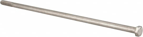 Value Collection - 3/8-16 UNC, 12" Length Under Head Hex Head Cap Screw - Partially Threaded, Grade 18-8 Stainless Steel, Uncoated, 9/16" Hex - Benchmark Tooling