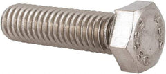 Value Collection - 3/8-16 UNC, 1-3/8" Length Under Head Hex Head Cap Screw - Partially Threaded, Grade 18-8 Stainless Steel, Uncoated, 9/16" Hex - Benchmark Tooling