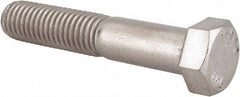 Value Collection - 9/16-12 UNC, 3" Length Under Head Hex Head Cap Screw - Partially Threaded, Grade 18-8 Stainless Steel, Uncoated, 13/16" Hex - Benchmark Tooling