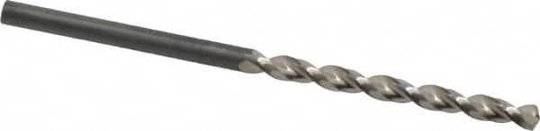 Guhring - #33 130° High Speed Steel Jobber Drill - Bright Finish, Right Hand Cut, Parabolic Flute, Straight Shank, 2-13/32" OAL, Standard Point - Benchmark Tooling